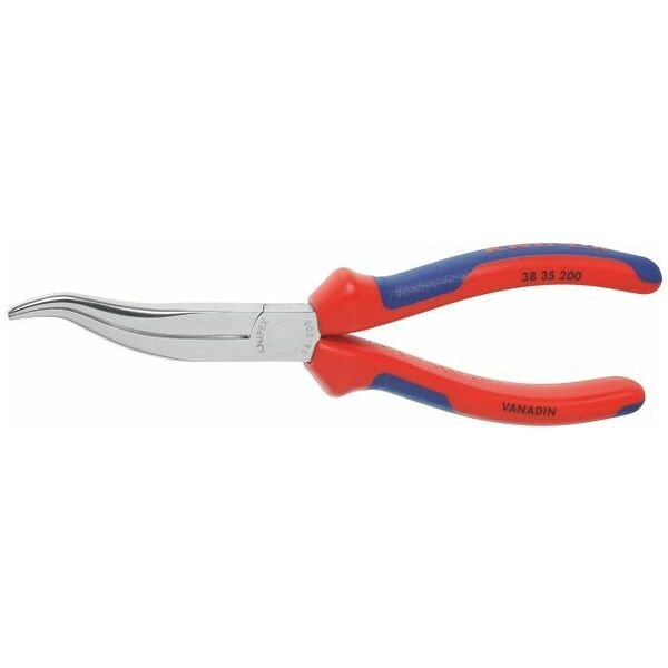 MECHANICS PLIER SNIPE-NOSED BENT CHR/PLT